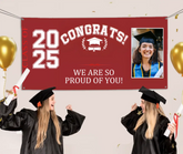 Personalized Custom Photo Banner - Congrats Class of 2025 Graduation Decor Gift